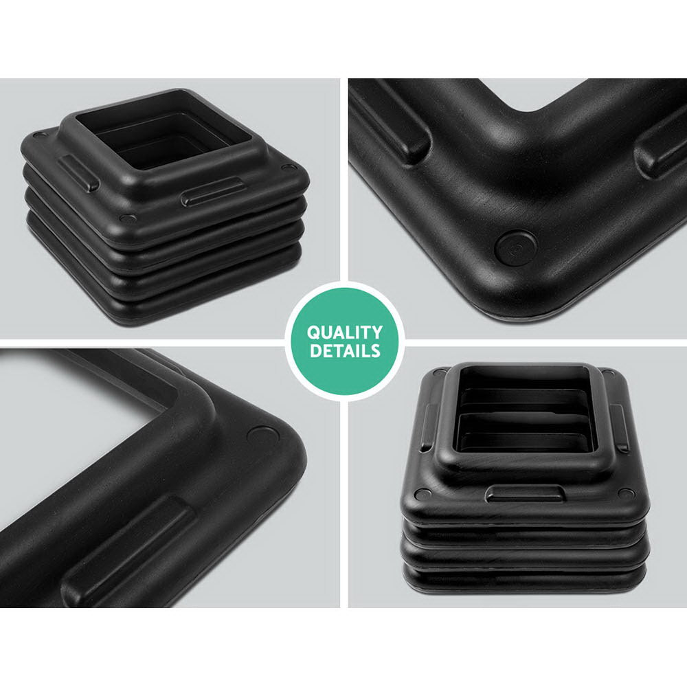 Everfit Aerobic Step Riser Blocks 4 Pack Black