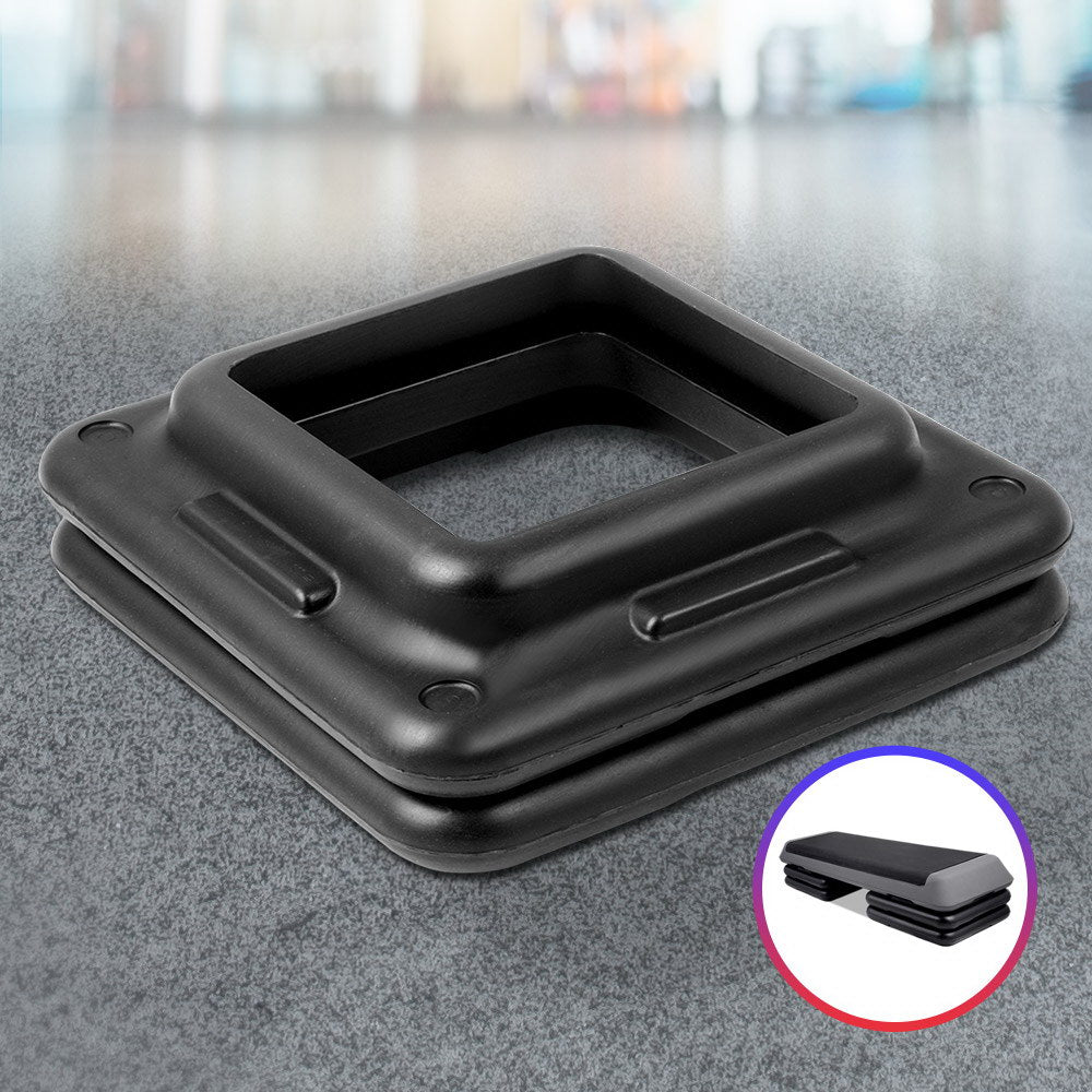 Everfit Aerobic Step Riser Pair Black Gym Fitness