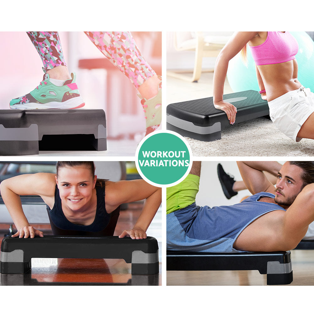 Everfit Adjustable Aerobic Stepper Anti-Slip Fitness Bench Riser