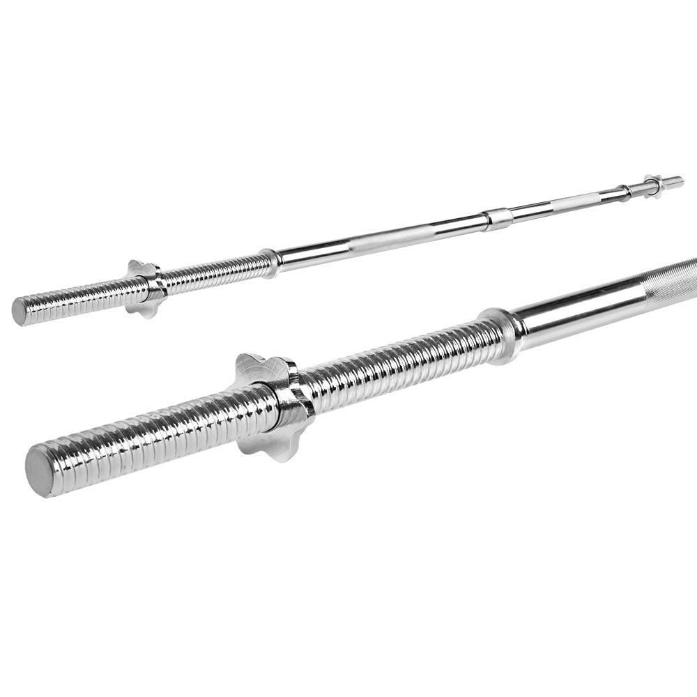 Everfit 168cm Barbell Bar Chrome Steel Fitness Weightlifting Silver