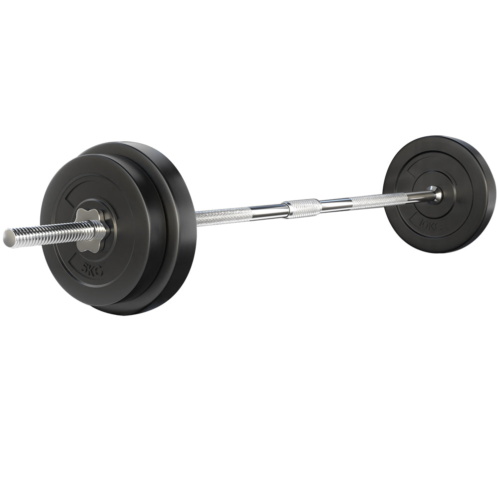 Everfit 38kg Barbell Set with Weight Plates and 168cm Lifting Bar