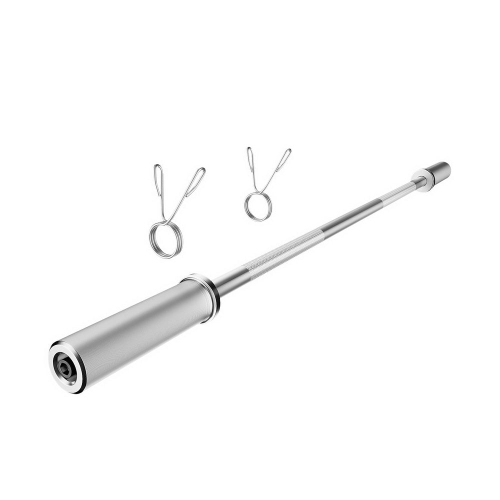 Everfit 1.2m Olympic Barbell Bar Silver Fitness Training