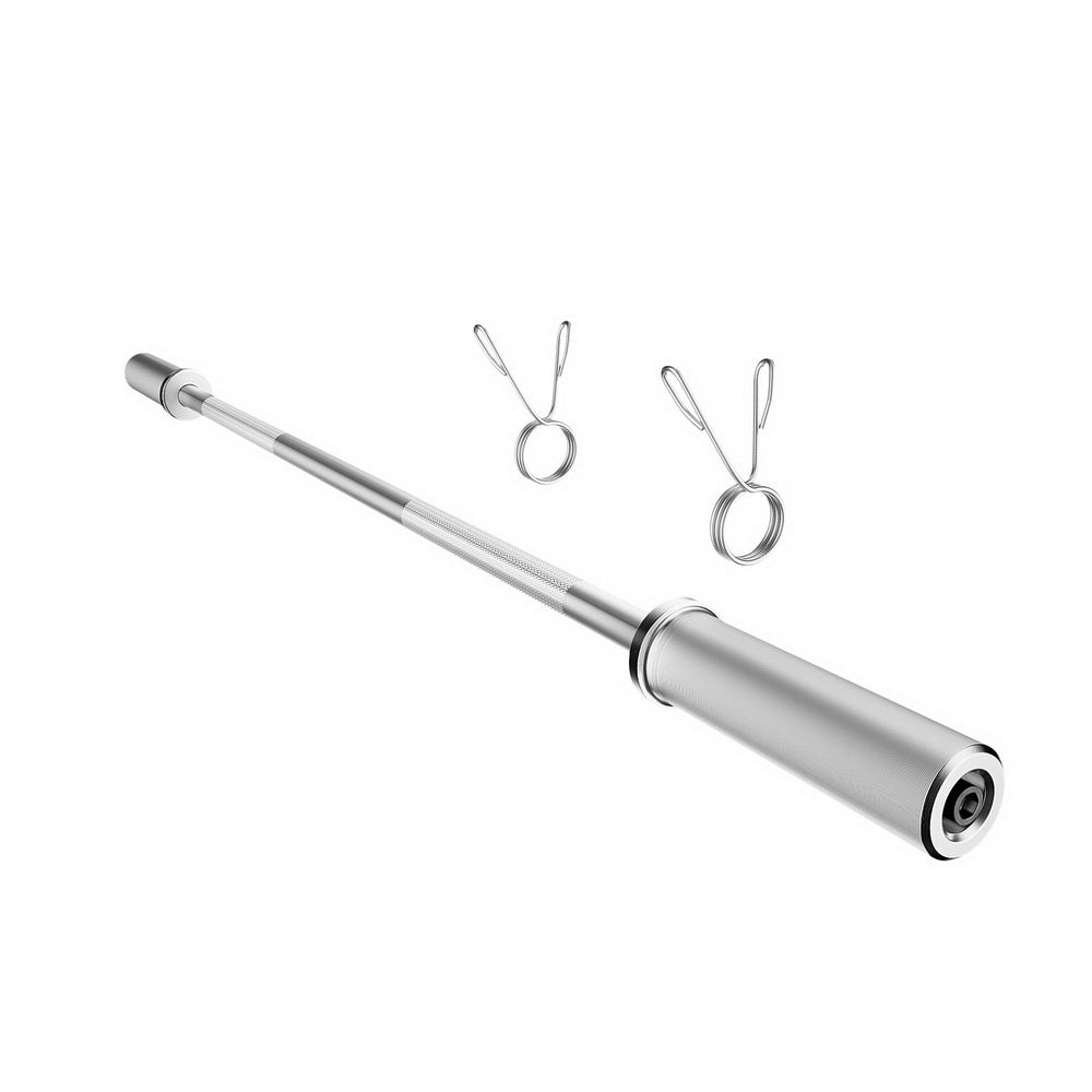 Everfit 1.2m Olympic Barbell Bar Silver Fitness Training