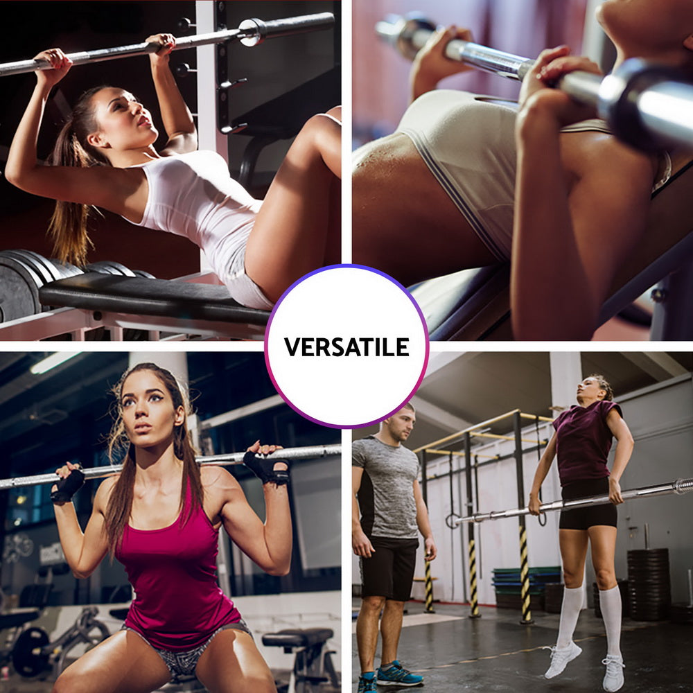 Everfit 1.2m Olympic Barbell Bar Silver Fitness Training