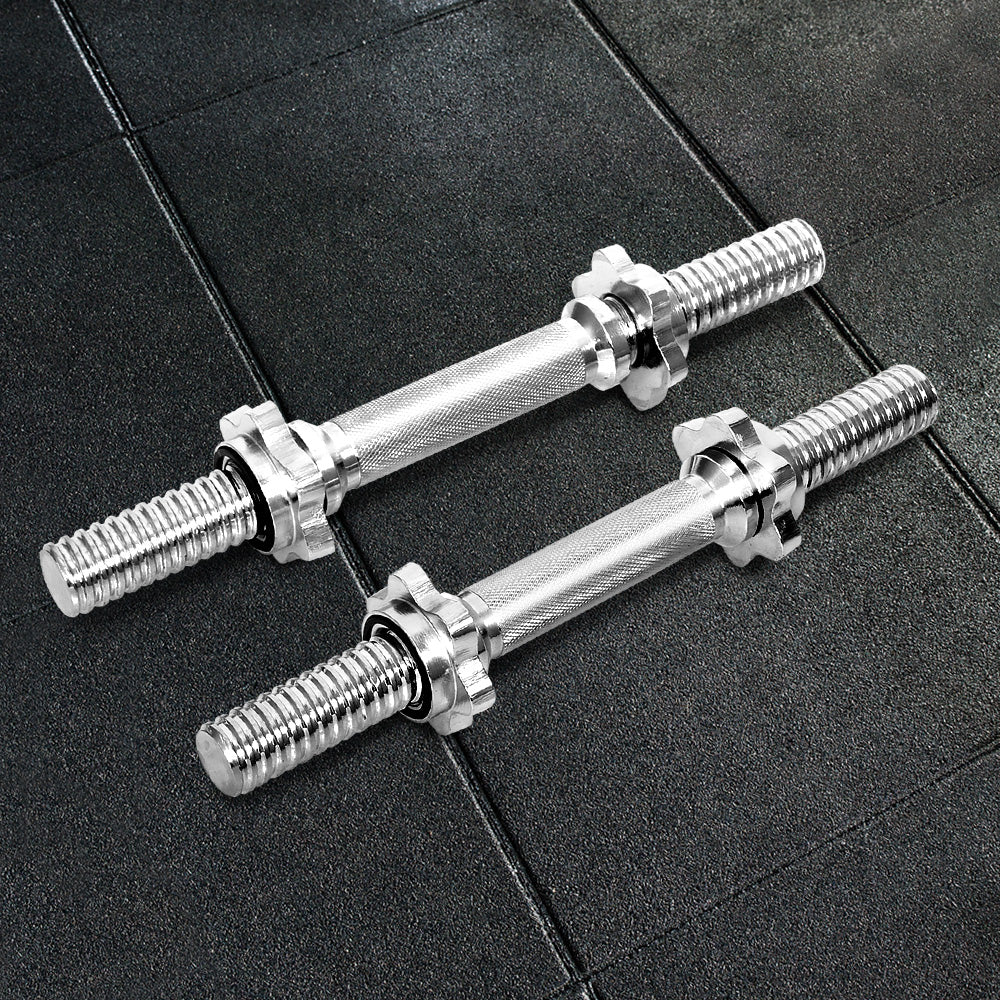 Everfit 45cm Dumbbell Bar 150kg Capacity Silver