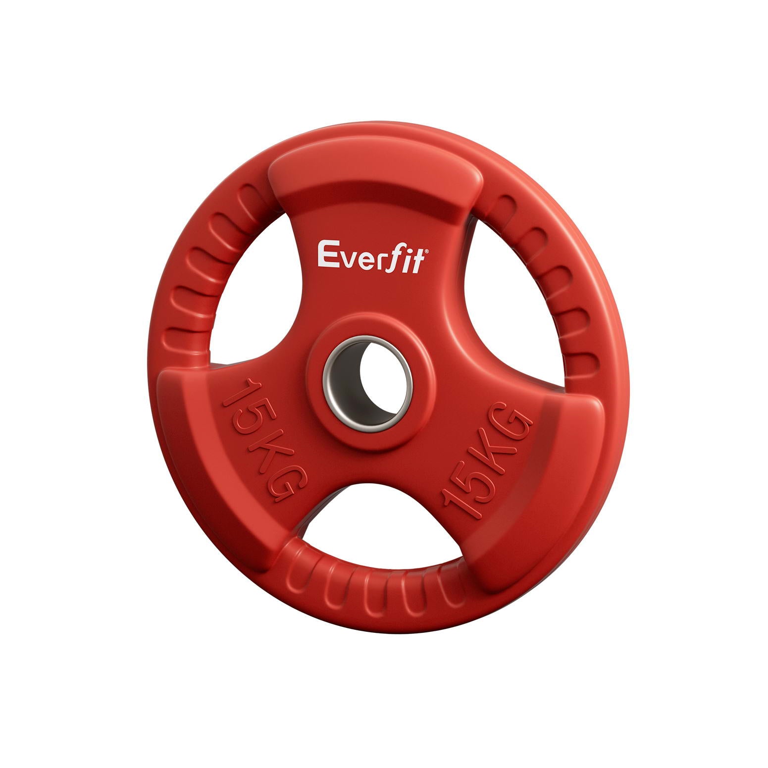 Everfit 15kg Olympic Weight Plate Red Rubber Coated
