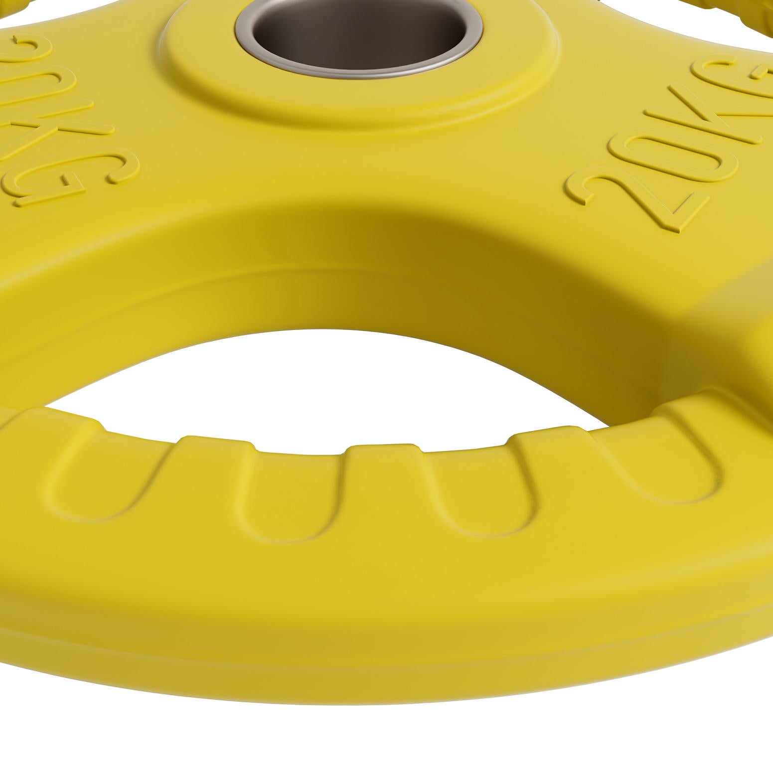 Everfit 20kg Olympic Weight Plate Yellow Rubber Coated