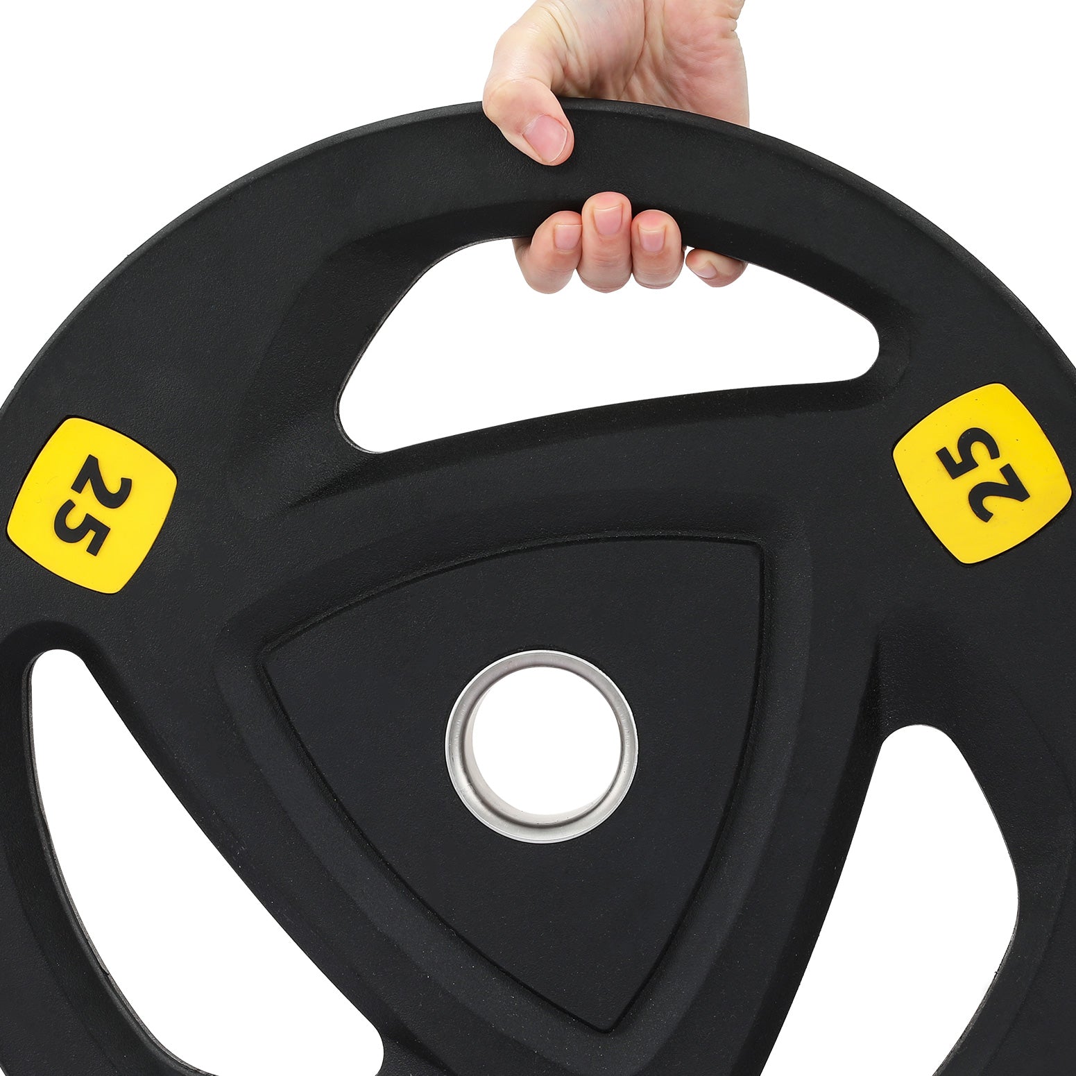 Everfit 25kg Weight Plate Rubber Coated Black