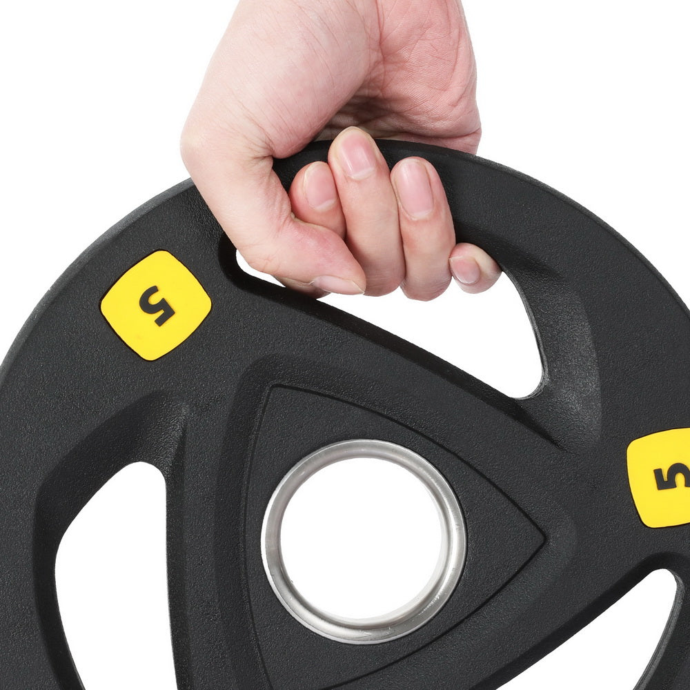 Everfit 5kg Olympic Weight Plate Rubber Coated Black