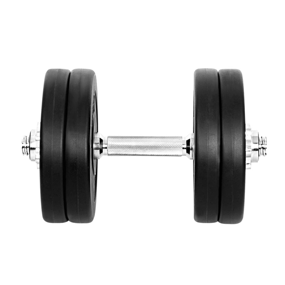Everfit 25kg Dumbbell Set Adjustable Weight Plates Lifting Bench