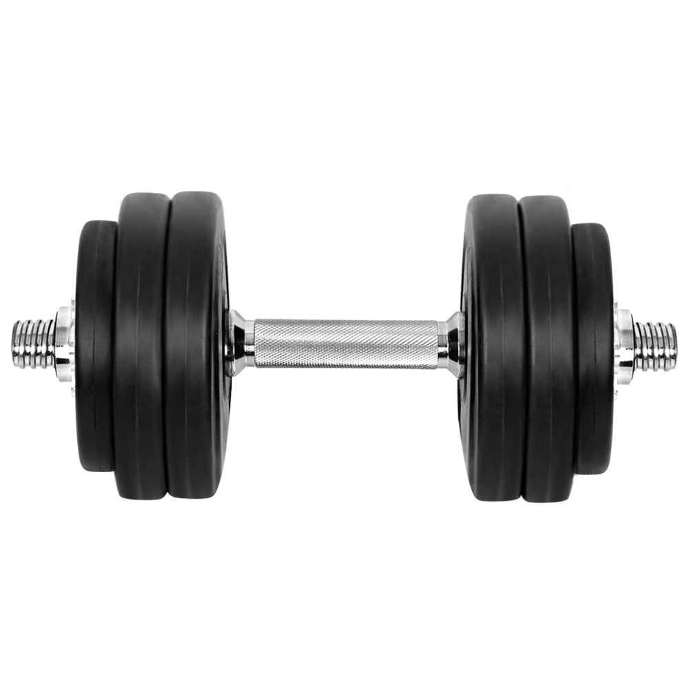 Everfit 30kg Adjustable Dumbbell Set Weight Plates Lifting Bench