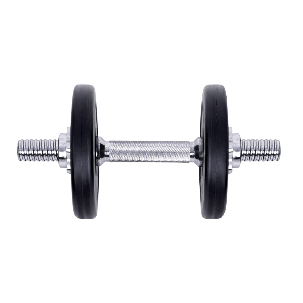 Everfit 15kg Dumbbell Set Adjustable Weights Black/Silver