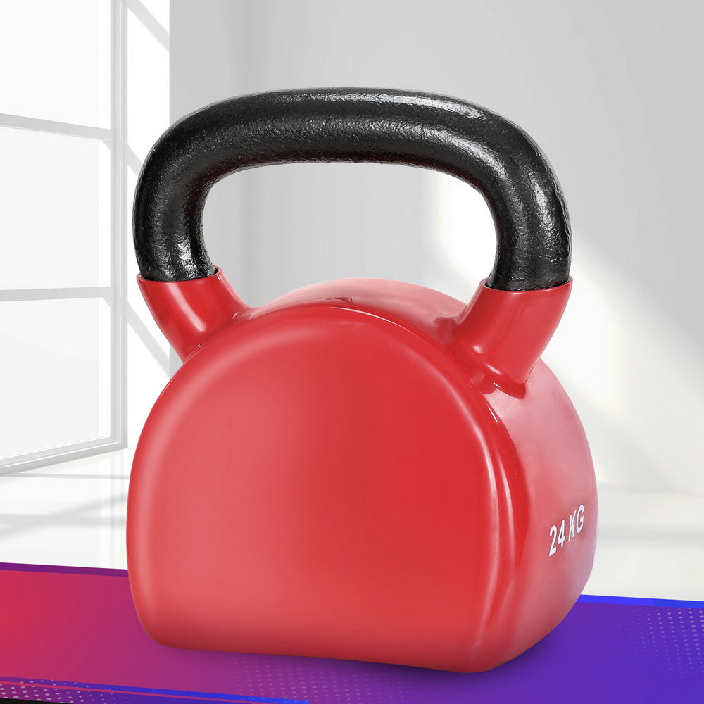 Everfit 24kg Kettlebell Red Neoprene Coated