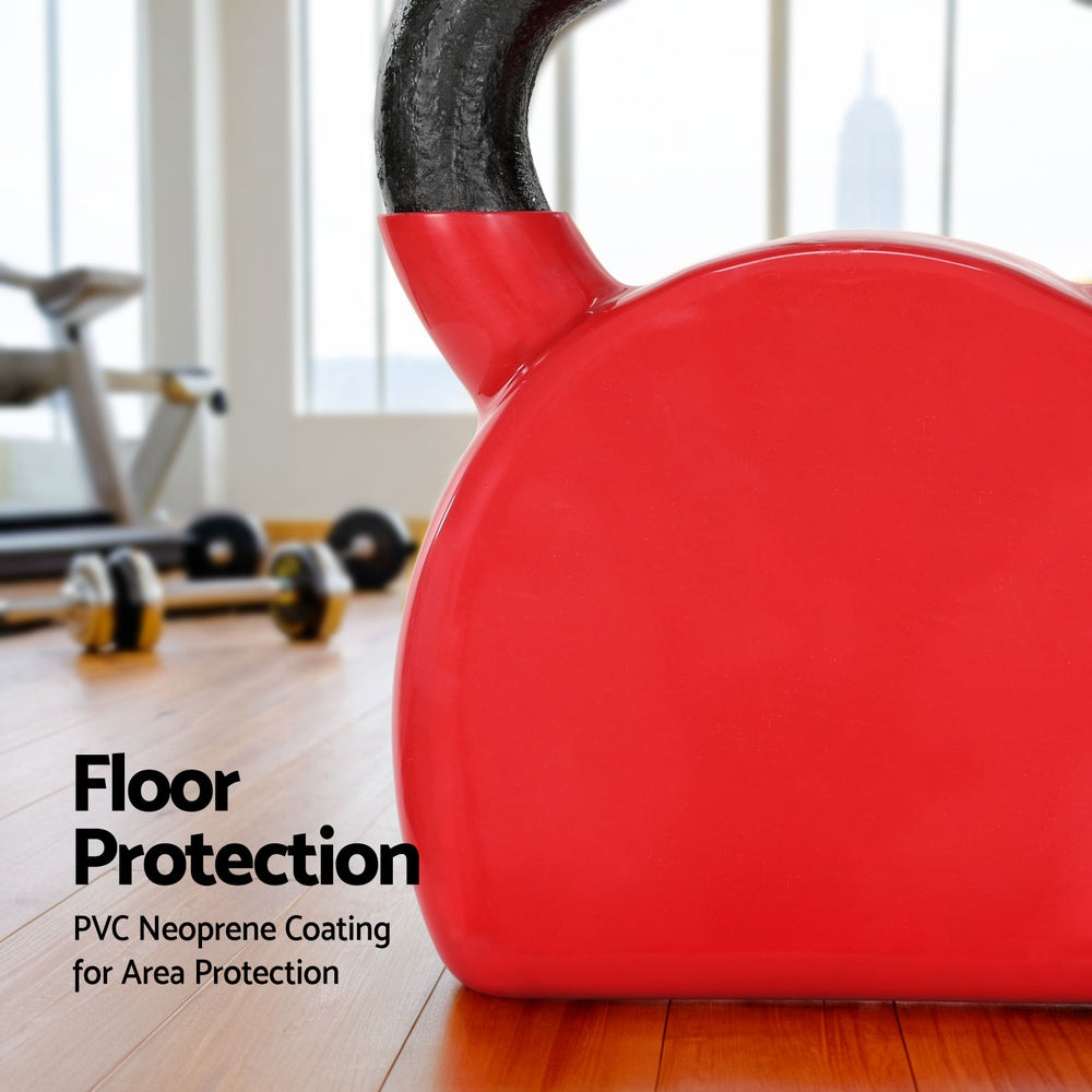 Everfit 24kg Kettlebell Red Neoprene Coated