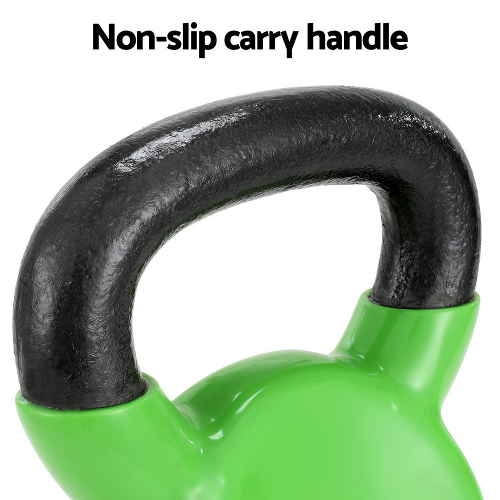 Everfit 8kg Kettlebell Set Neoprene Coated Yellow/Red
