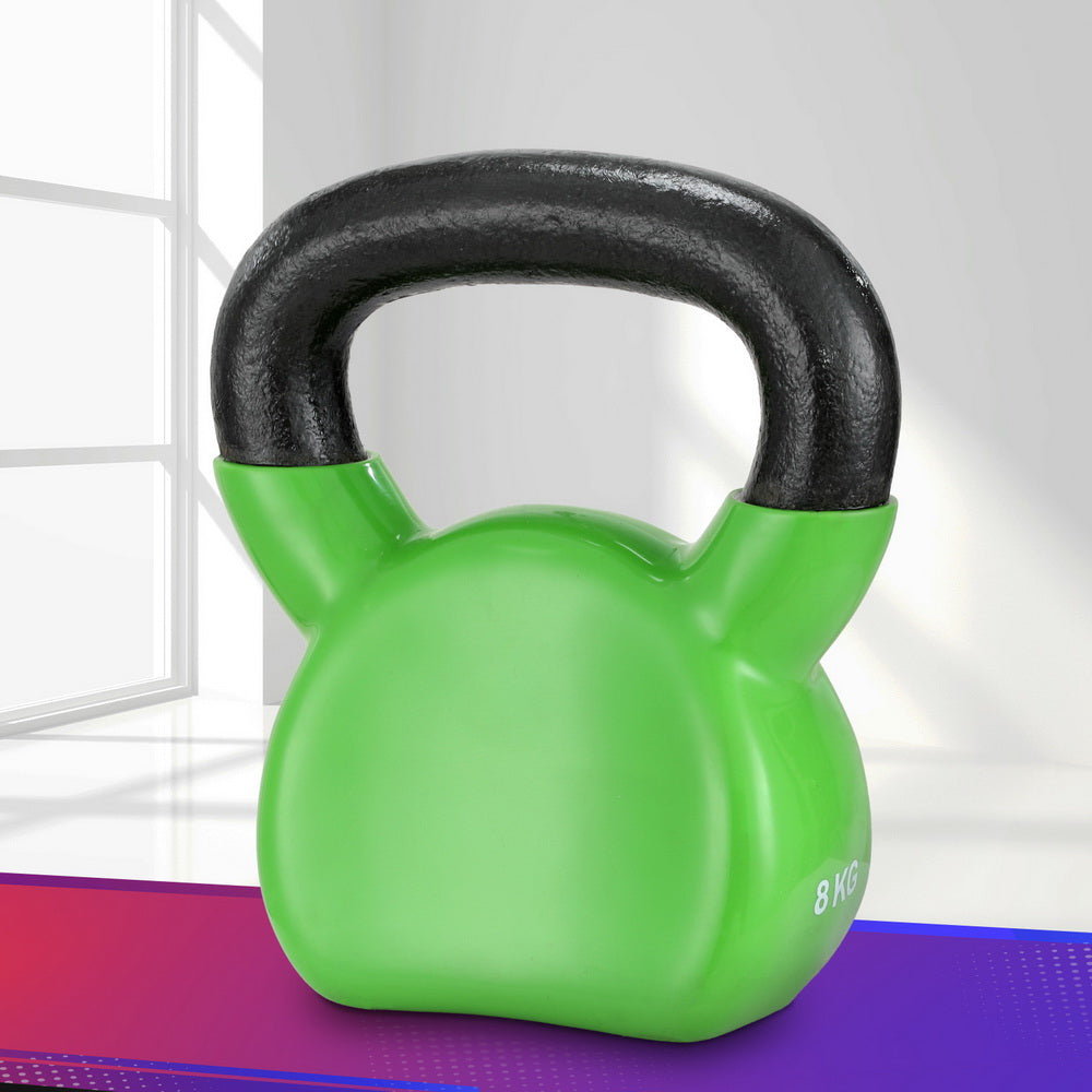Everfit 8kg Kettlebell Set Neoprene Coated Yellow/Red