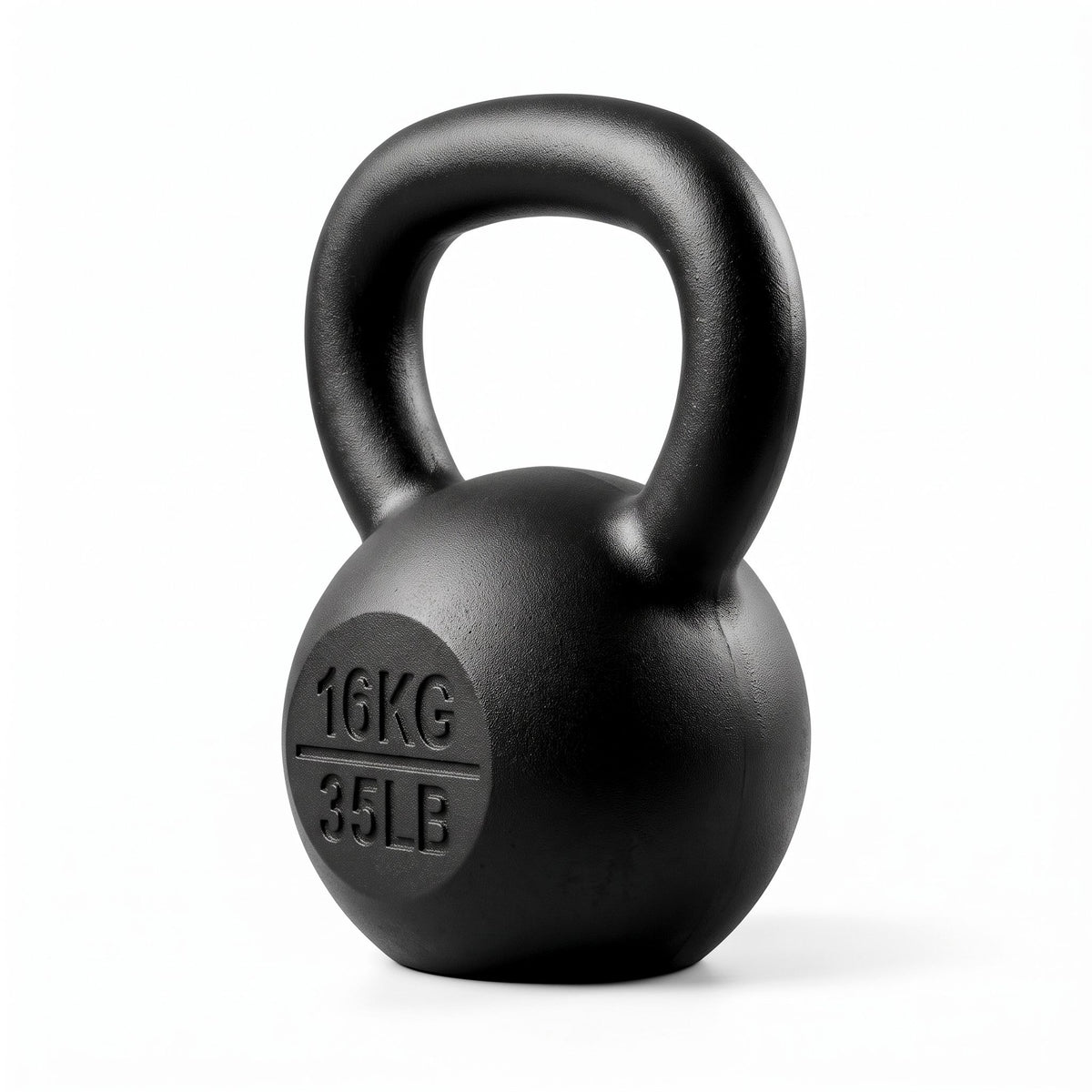Everfit 16kg Cast Iron Kettlebell Powder Coating Flat Bottom Home Gym
