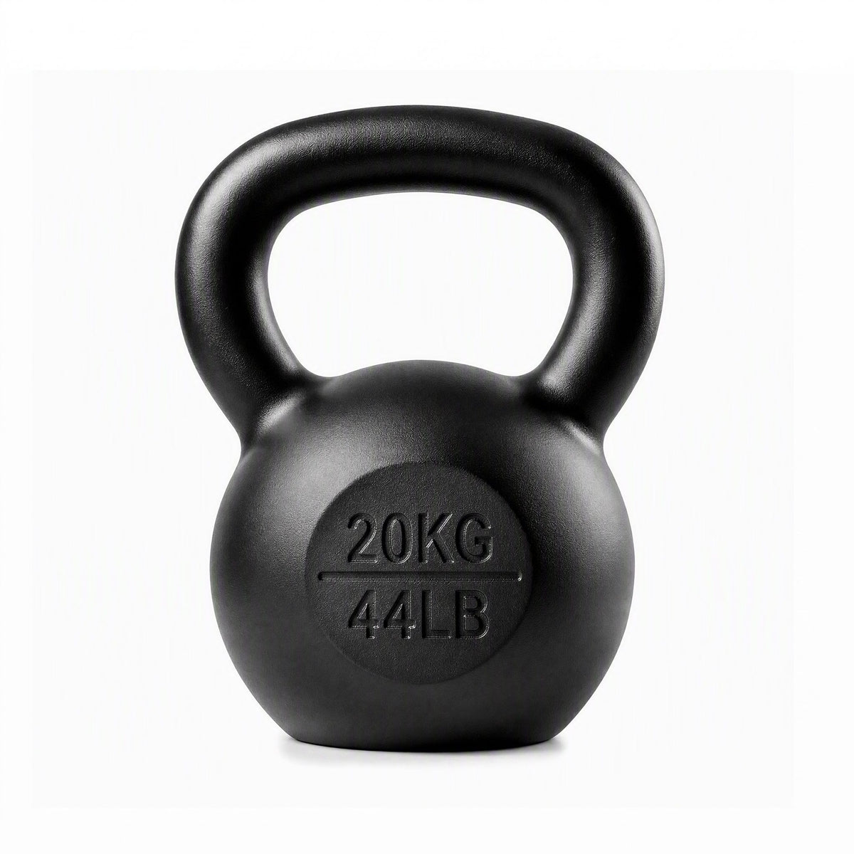 Everfit 20kg Cast Iron Kettlebell Flat Base Powder Coated Black