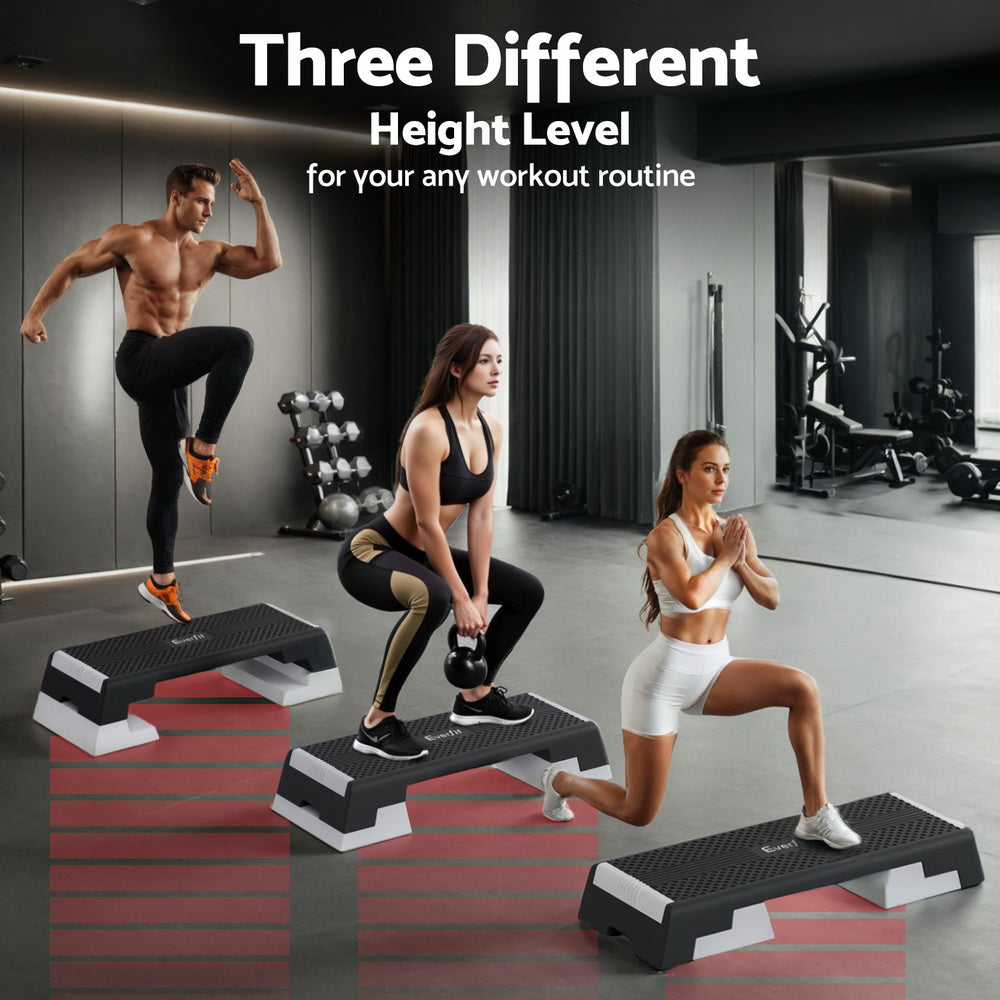 Everfit Adjustable Aerobic Stepper 3-Level Home Workouts