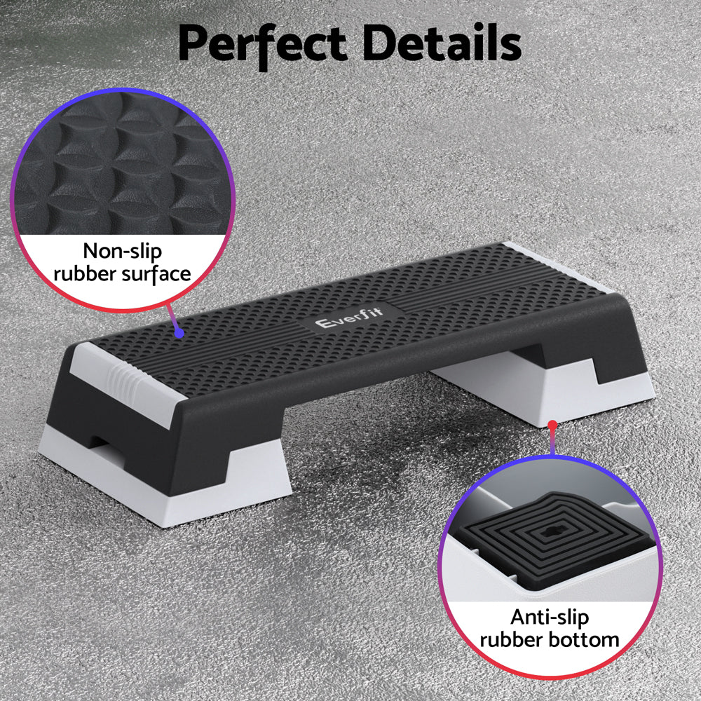 Everfit Adjustable Aerobic Stepper 3-Level Home Workouts