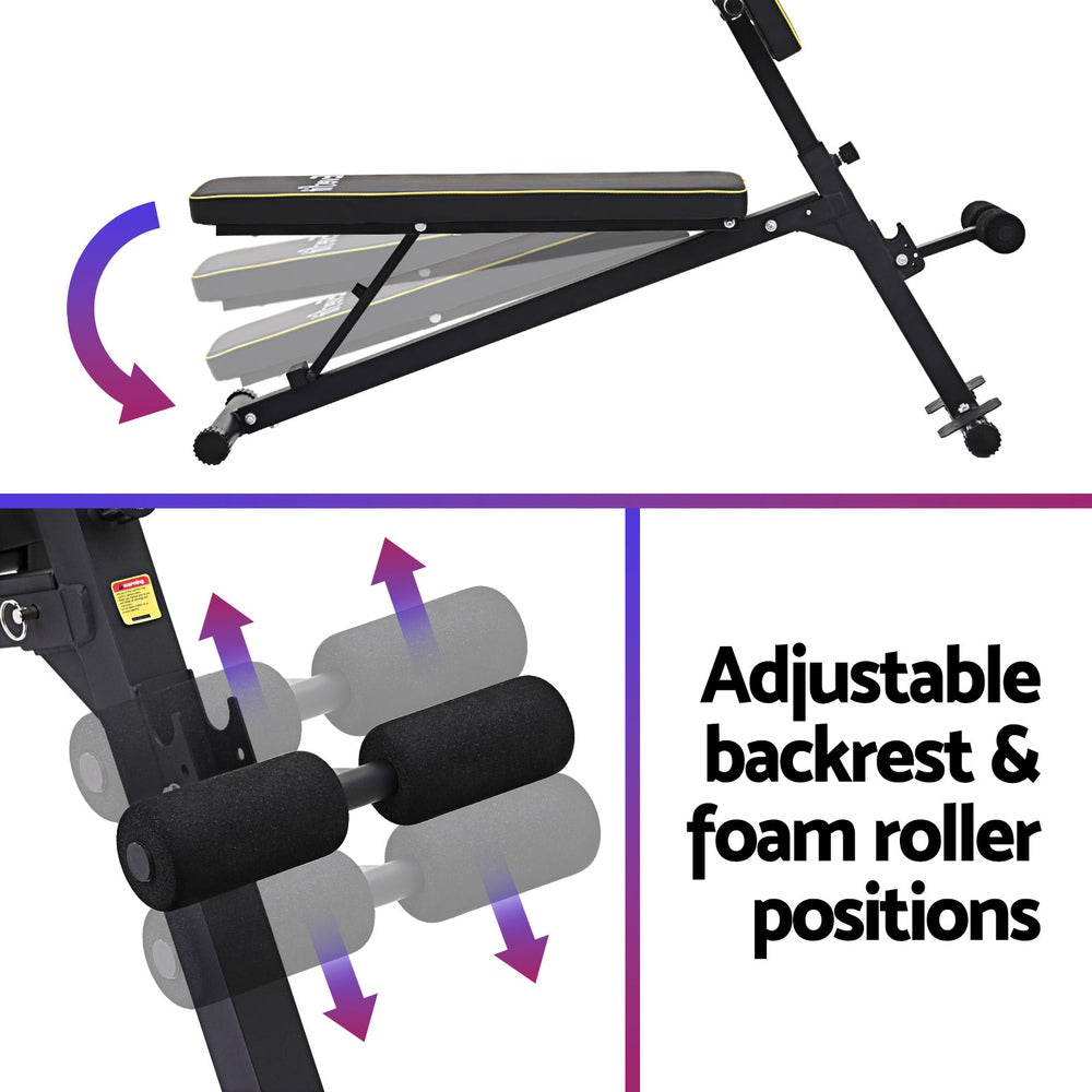 Everfit Adjustable Roman Chair Weight Bench Strength Training
