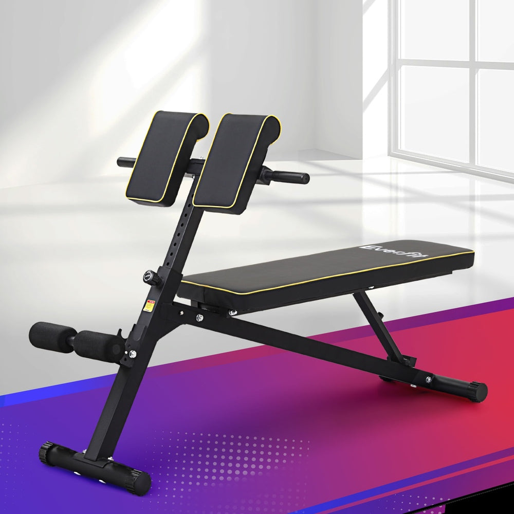 Everfit Adjustable Roman Chair Weight Bench Strength Training