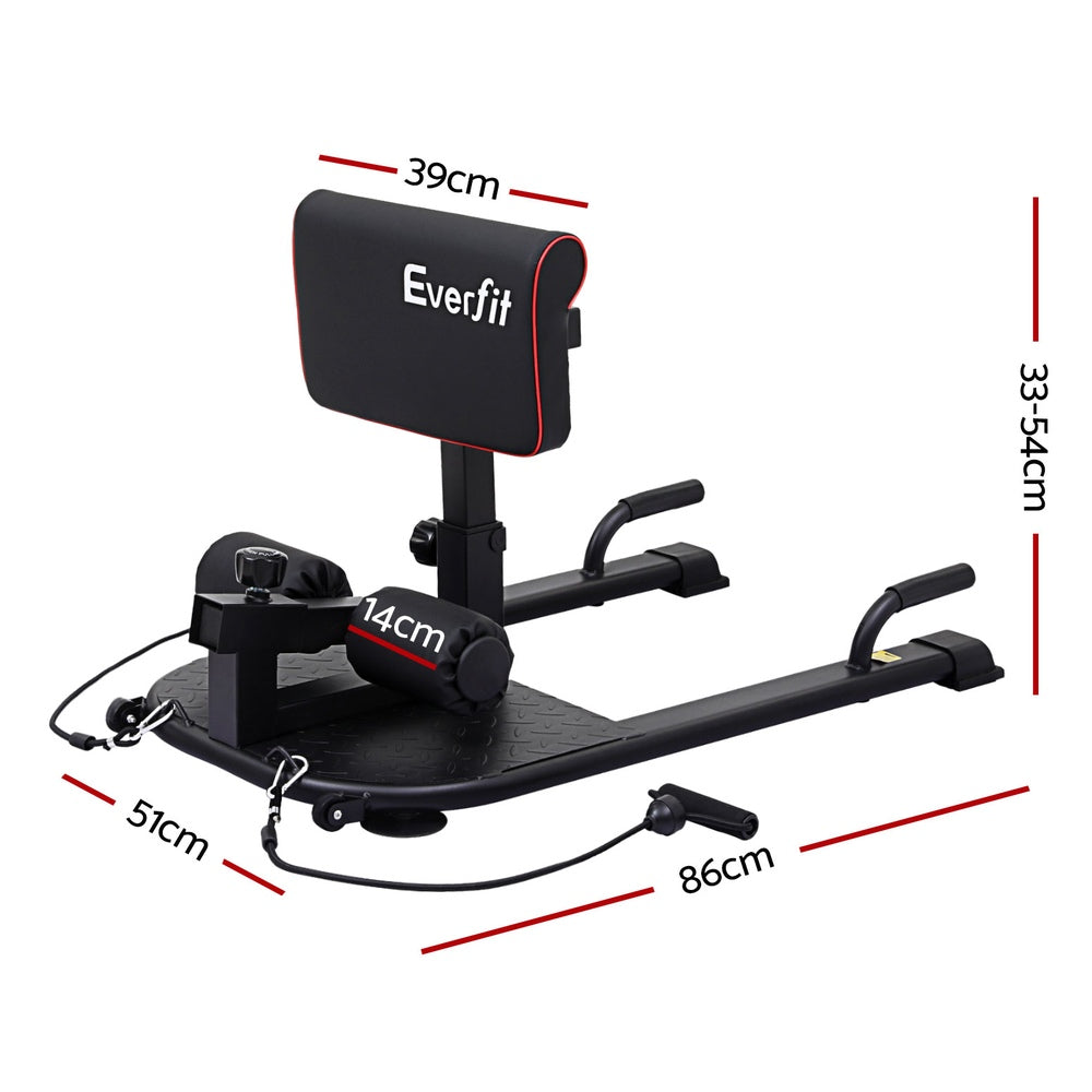 Everfit Adjustable Sissy Squat Bench 150kg Capacity Strength Training
