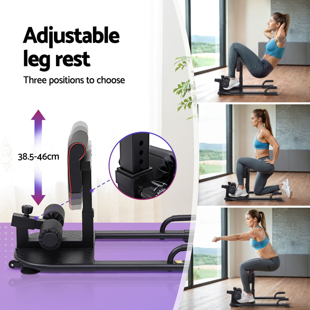 Everfit Adjustable Sissy Squat Bench 150kg Capacity Strength Training