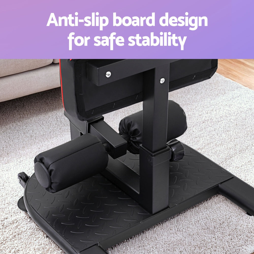 Everfit Adjustable Sissy Squat Bench 150kg Capacity Strength Training