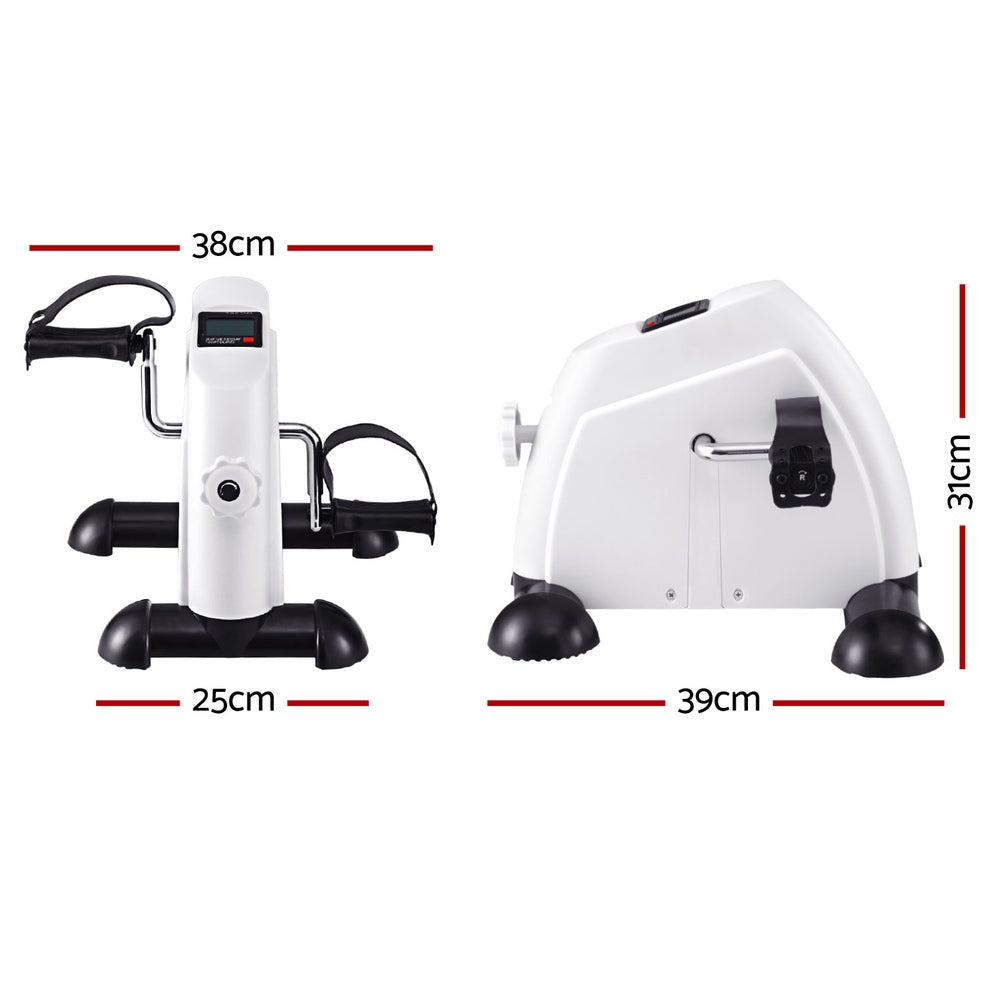 Everfit Mini Exercise Bike Pedal Exerciser Cross Trainer White