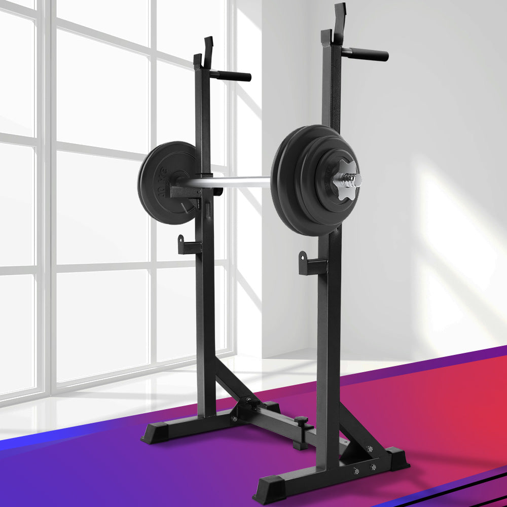 Everfit Adjustable Squat Rack Weight Bench 300kg Home Gym Equipment