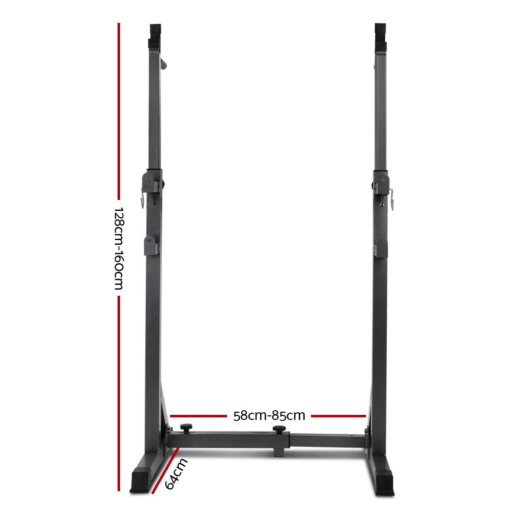 Everfit Adjustable Squat Rack Weight Bench 300kg Home Gym Equipment