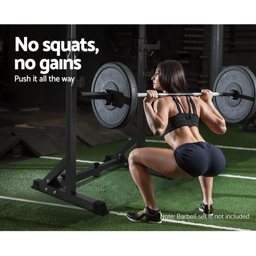Everfit Adjustable Squat Rack Weight Bench 300kg Home Gym Equipment