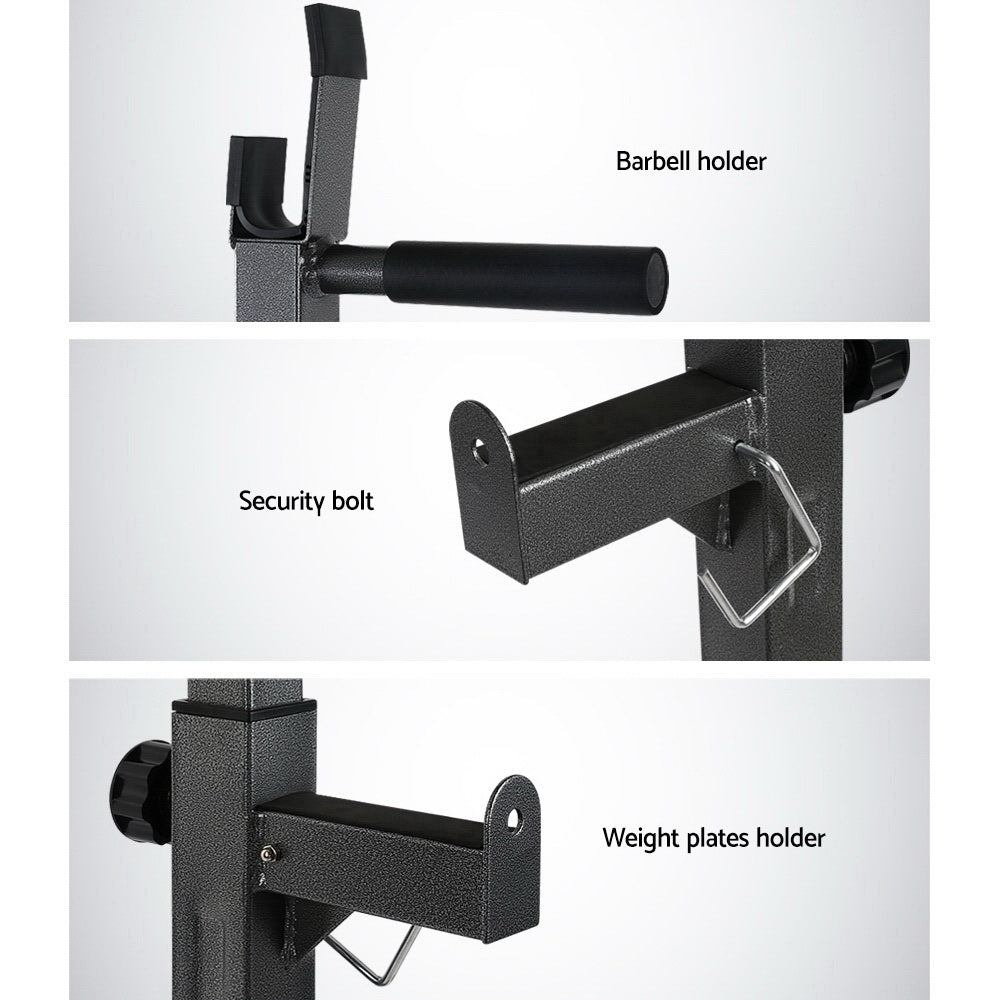 Everfit Adjustable Squat Rack Weight Bench 300kg Home Gym Equipment