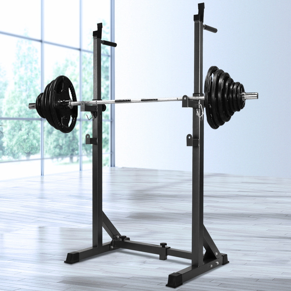 Everfit Adjustable Squat Rack Weight Bench 300kg Home Gym Equipment