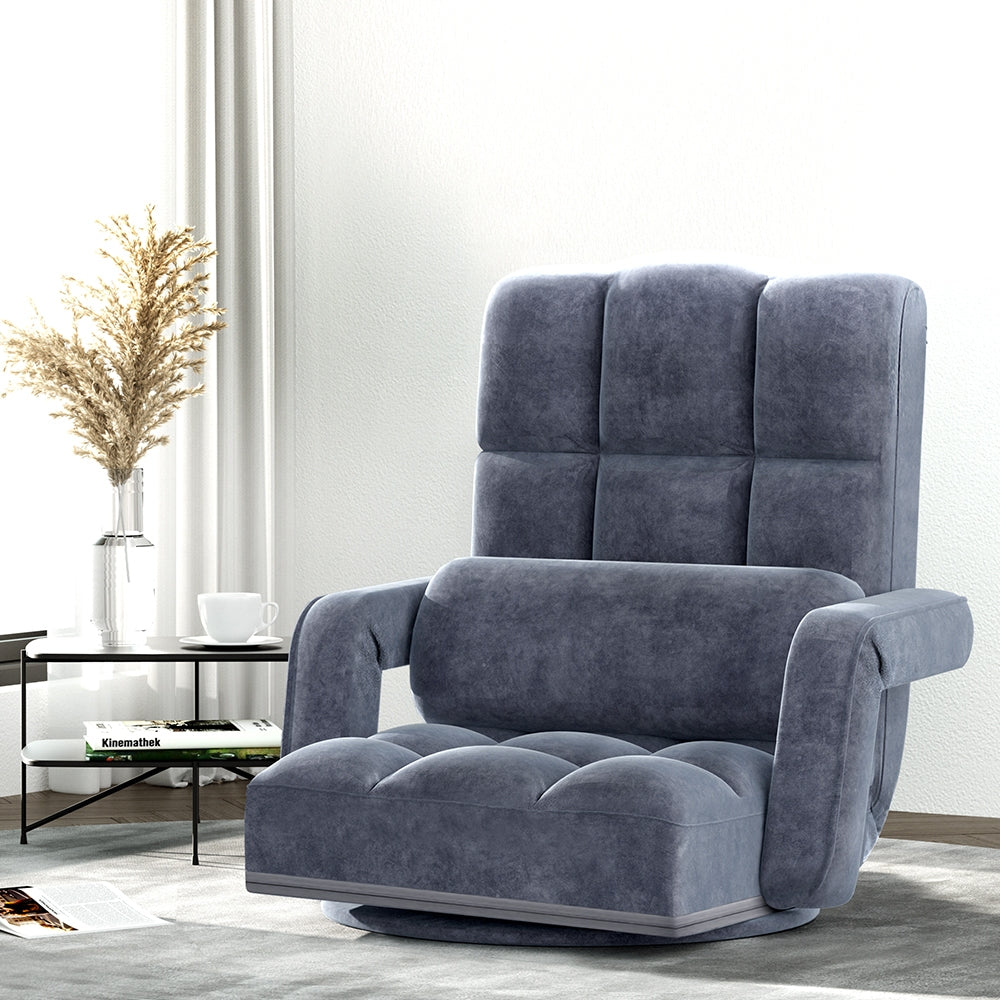 Rota Floor Lounge Sofa Chair Swivel Charcoal