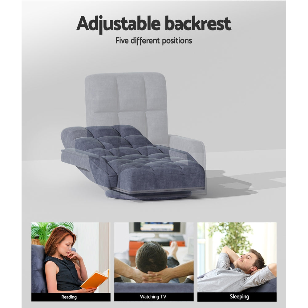 Rota Floor Lounge Sofa Chair Swivel Charcoal