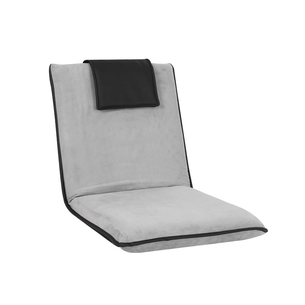 Artiss Folding Floor Lounge Sofa Bed Recliner Chair Grey