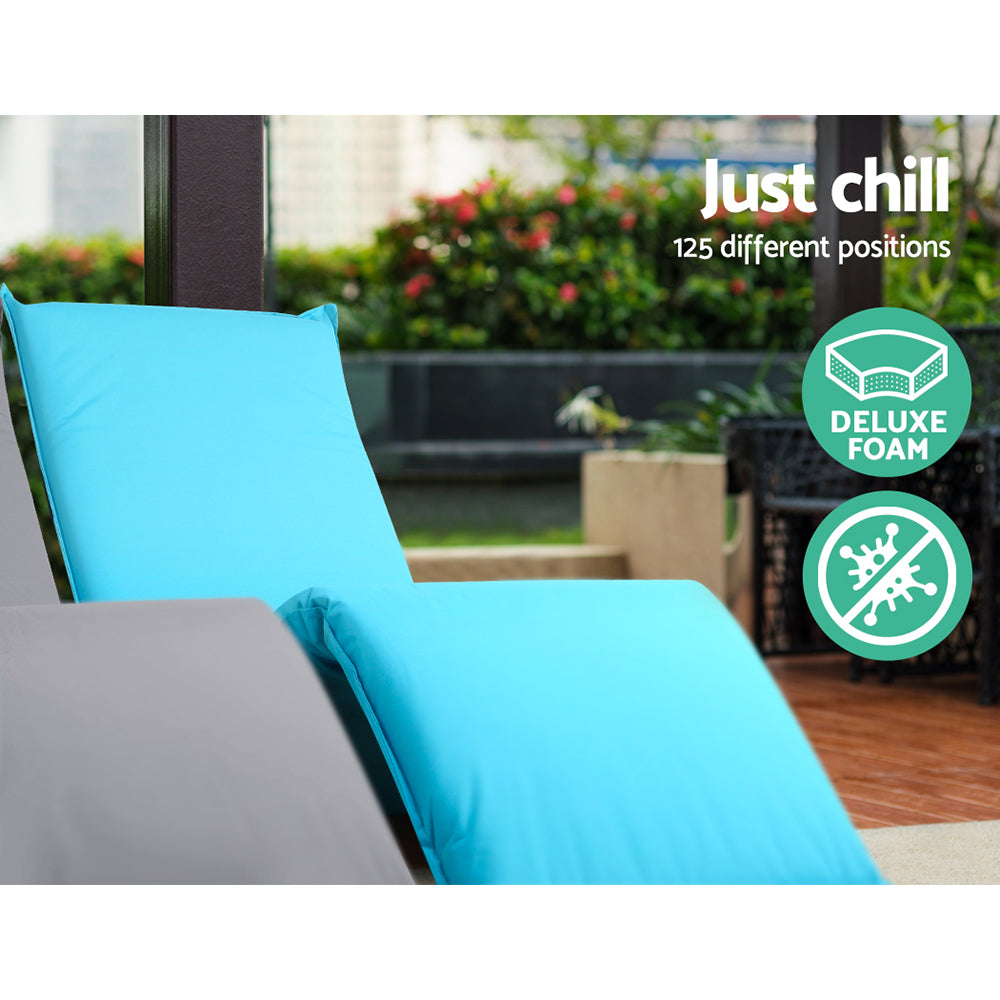 Artiss Portable Lounge Sofa Bed Adjustable Blue