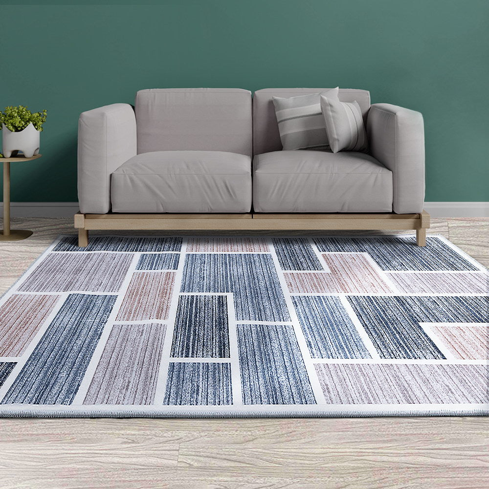 Oblo 160x230cm Area Rug Soft Short Pile Modern Grey