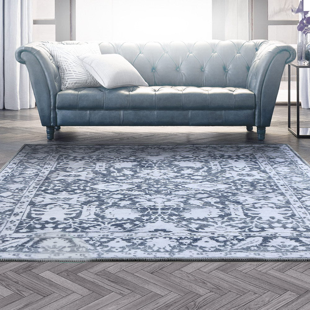 Fafi 160x230cm Large Modern Area Rug Soft Short Pile Blue