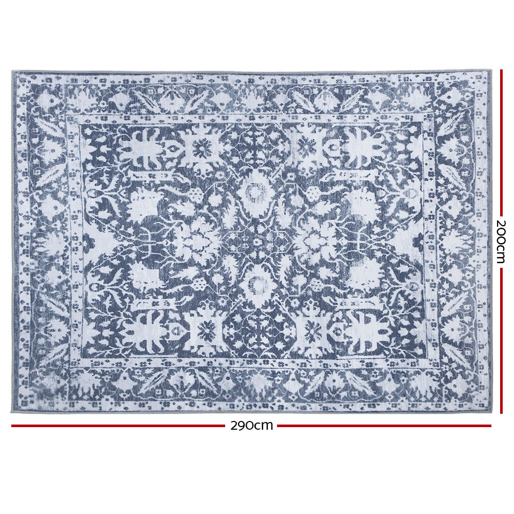 Fafi Large Rectangle Floor Rug 200x290cm Short Pile Velvet Feel