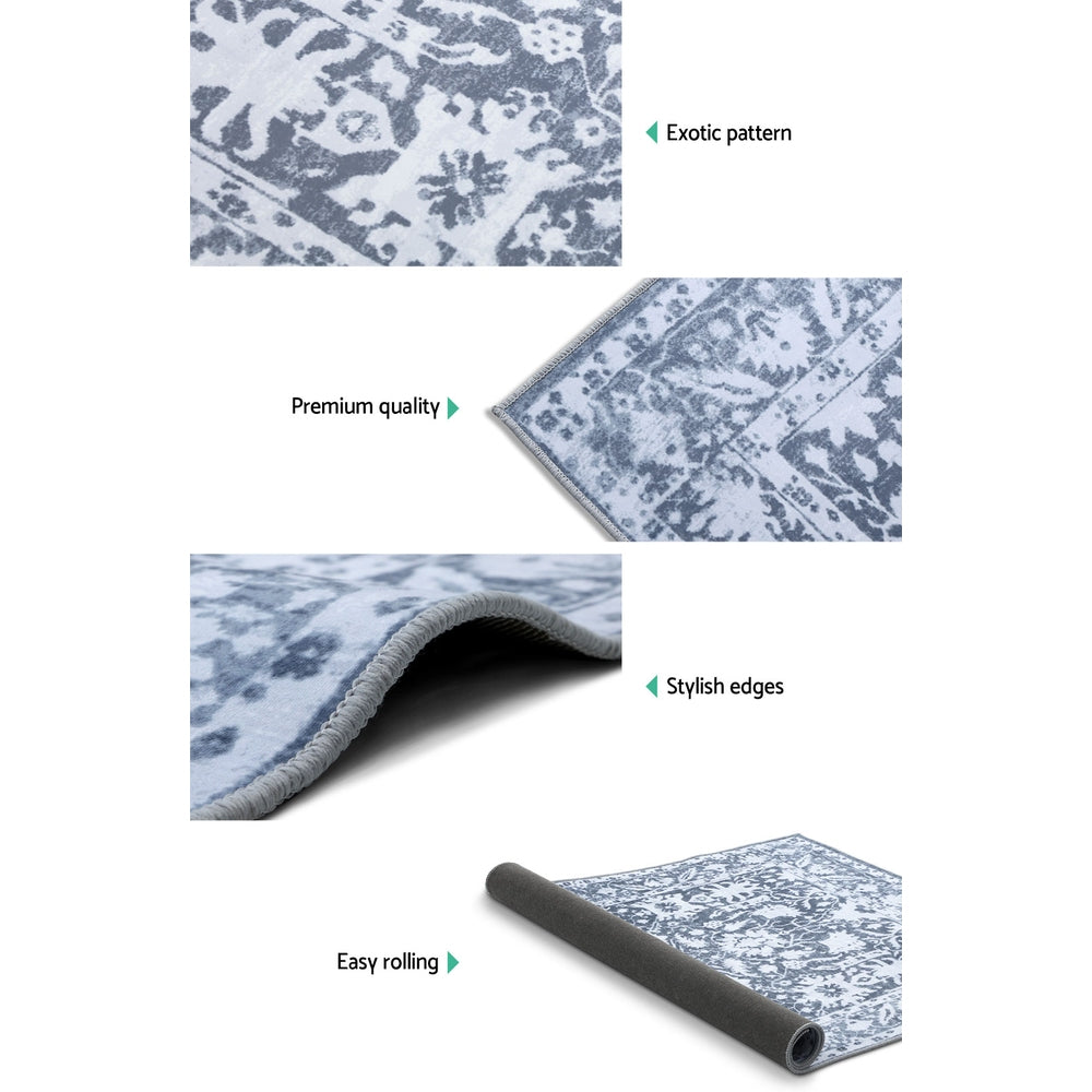 Fafi Large Rectangle Floor Rug 200x290cm Short Pile Velvet Feel