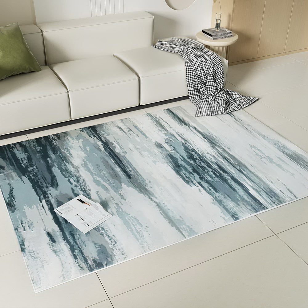 Poca 160x230cm Large Washable Area Rug Short Pile Velvet Feel