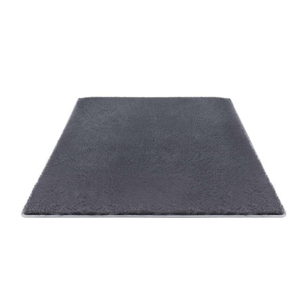 Artiss Shaggy Floor Rug 140x200cm Plush Area Rug Grey