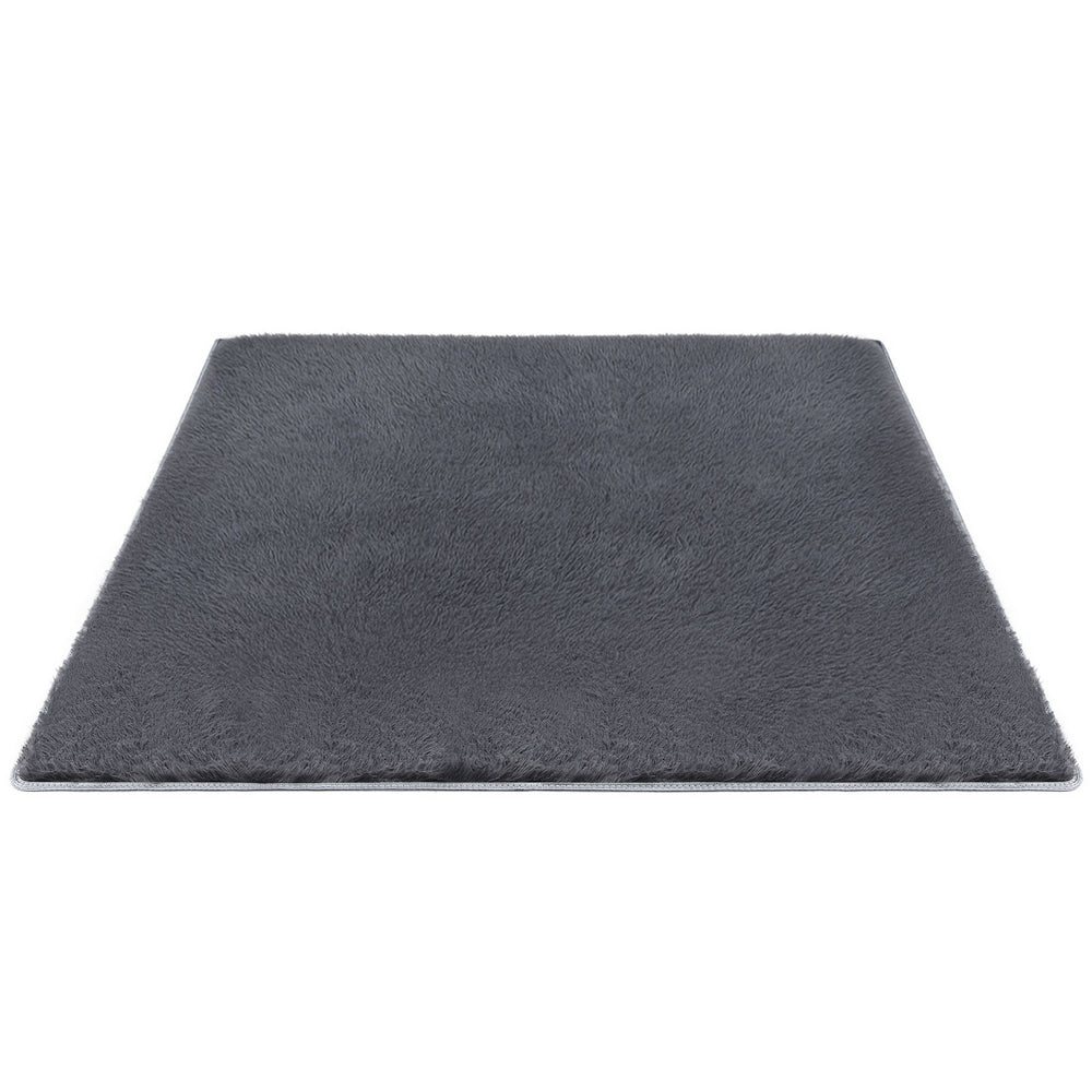 Artiss Shaggy Rug 160x230cm Grey Plush Area Rug