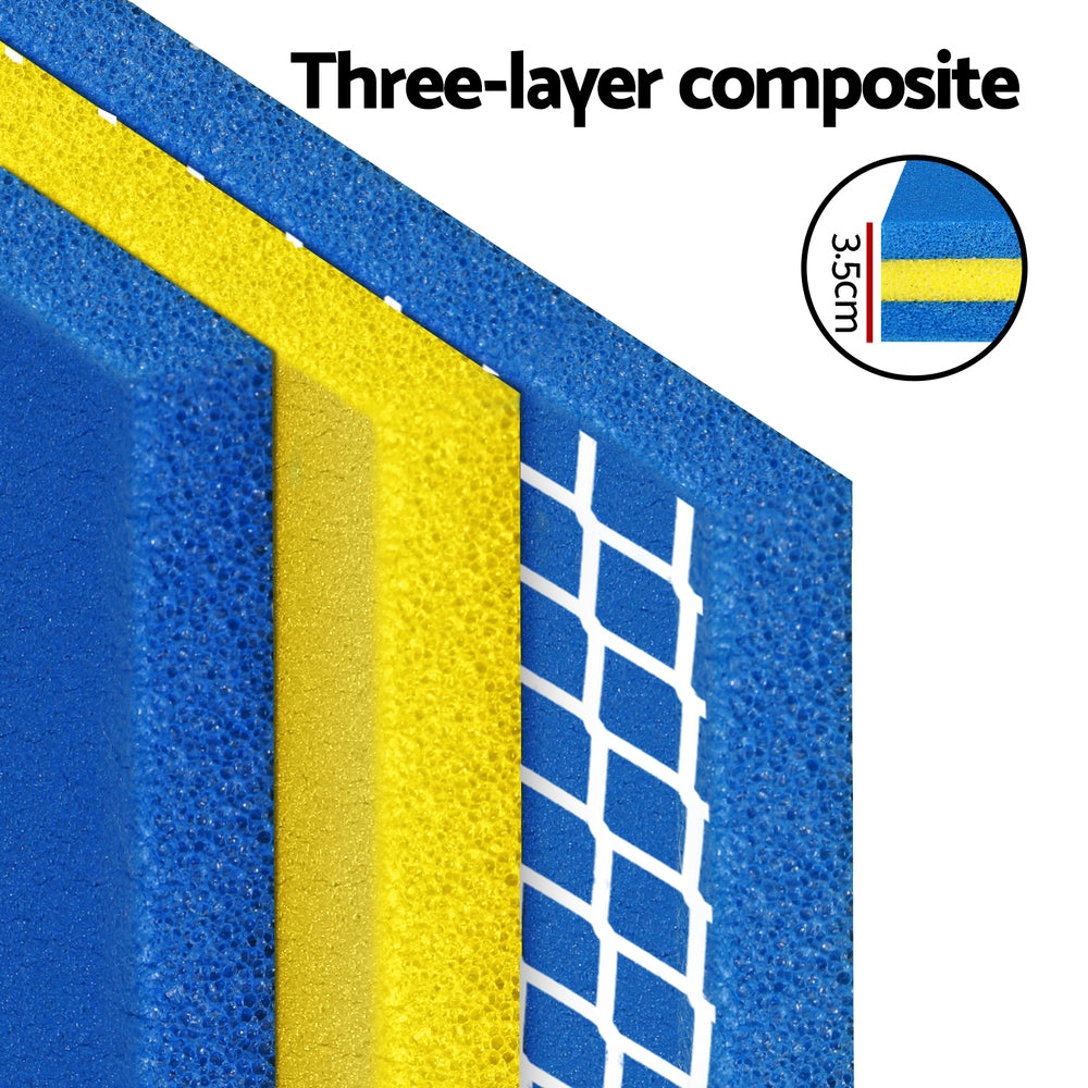 Weisshorn 3.5m Foam Floating Water Mat Blue Yellow