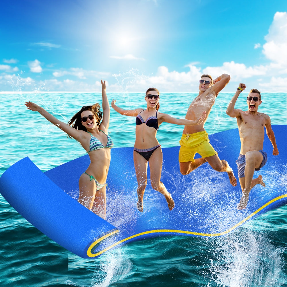 Weisshorn 3.5m Foam Floating Water Mat Blue Yellow