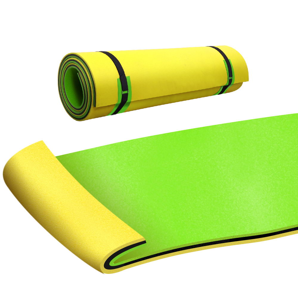 Weisshorn 3.5m Floating Water Mat Foam Pad Pool Island Orange/Black/Green