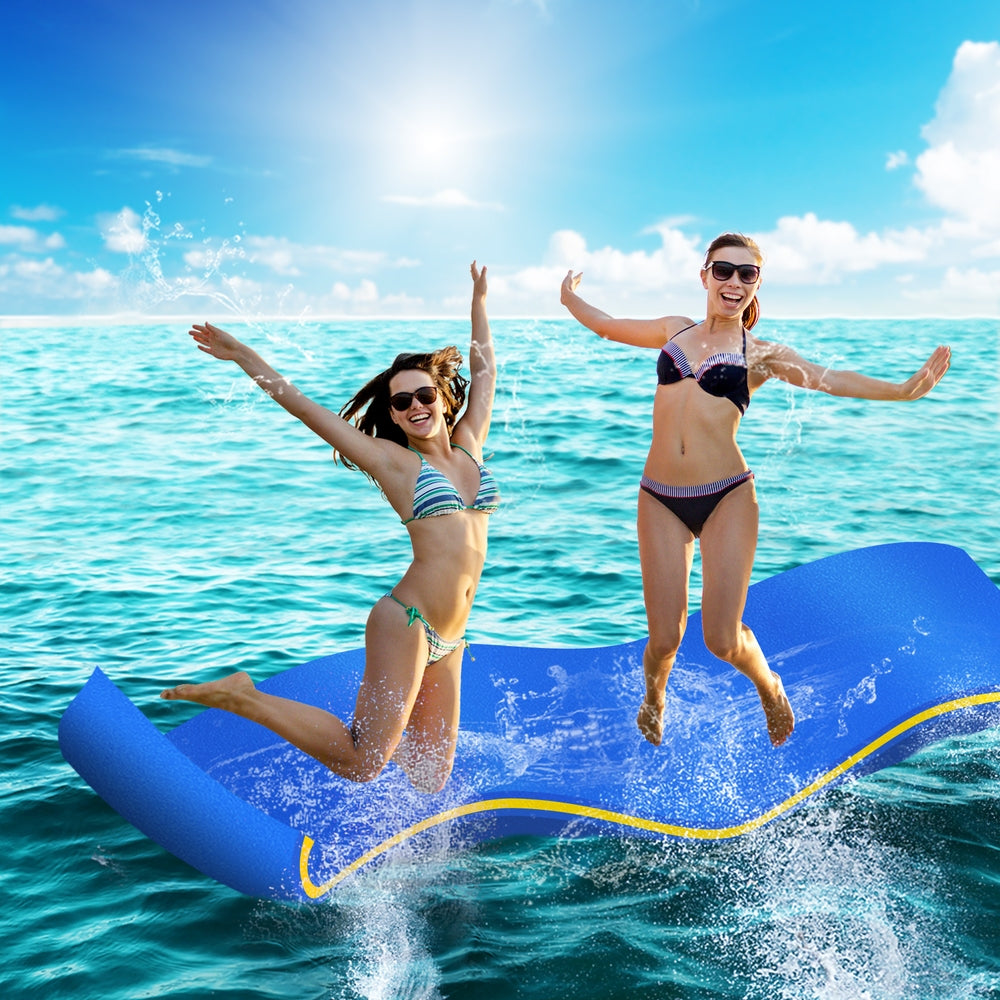 Weisshorn 55x180cm Floating Water Mat Foam Pool Platform Blue